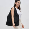 Elevate - Quilted Puffer Nylon Hobo: Black