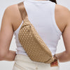 Aim High  Woven Neoprene Belt Bag: Nude