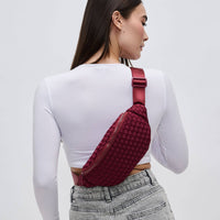 Aim High  Woven Neoprene Belt Bag: Wine