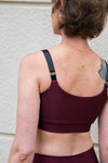 Essential Shine Adjustable Straps Bra (merlot)