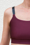 Essential Shine Adjustable Straps Bra (merlot)