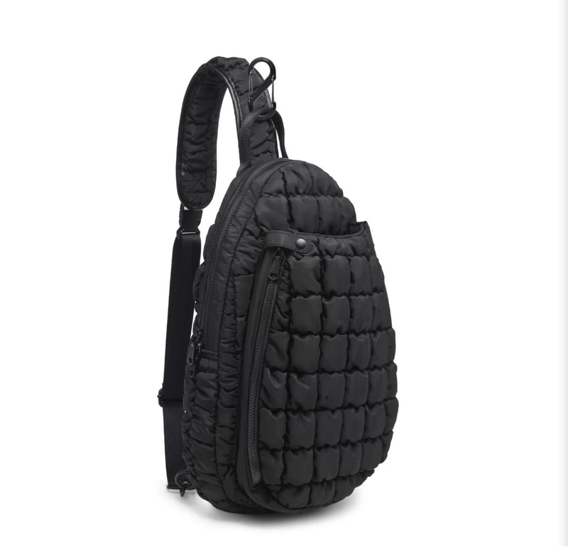 Quilted Puffer Sling Backpack for Pickleball, Beach Tennis, and Paddle Tennis