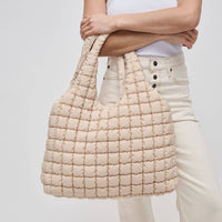 Elevate - Quilted Puffer Nylon Hobo: Cream