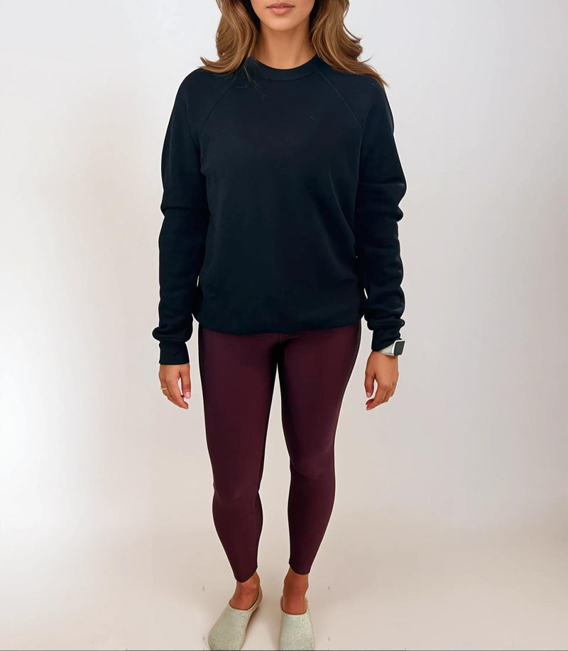 ESSA Believe Crewneck sweatshirt in black, featuring a soft and cozy design with a heartfelt letter included.