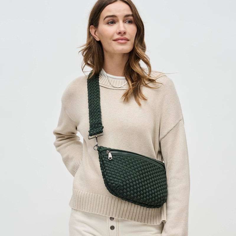 Ethereal - Woven Neoprene Crossbody Bag: Butter