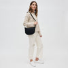 Ethereal - Woven Neoprene Crossbody Bag: Butter