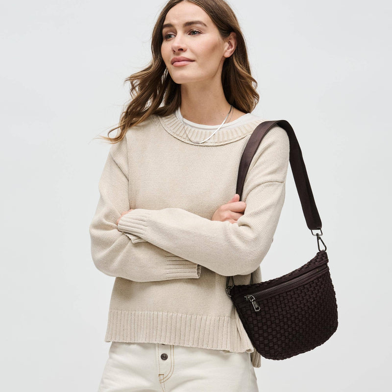 Ethereal - Woven Neoprene Crossbody Bag: Butter