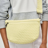 Ethereal - Woven Neoprene Crossbody Bag: Butter