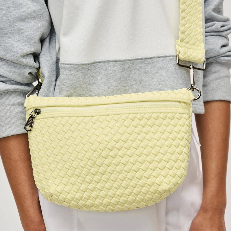 Ethereal - Woven Neoprene Crossbody Bag: Butter