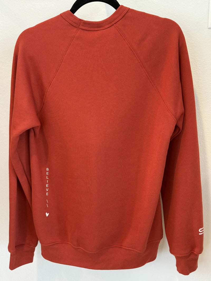 Believe Crewneck (brick)