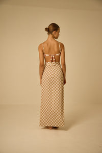 Checkered Long Skirt