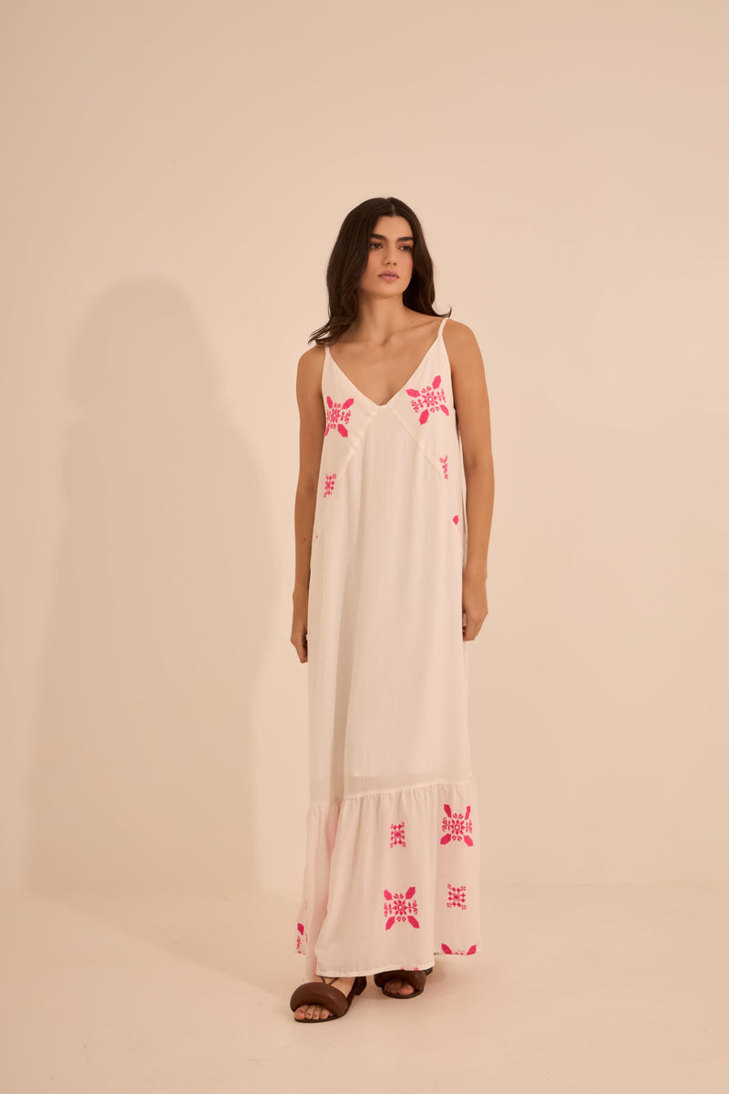 Marjorie Long Dress (white)