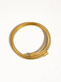 Round Snake Gold Chain Bracelet: Yellow Gold