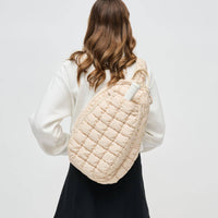 Match Point - Quilted Puffer Pickleball-Paddle Tennis Sling: Cream