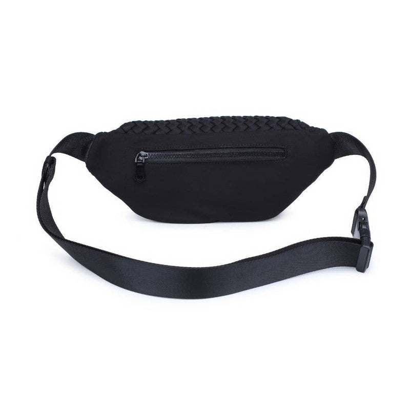 Aim High  Woven Neoprene Belt Bag: Black