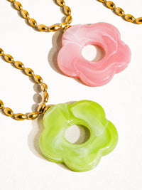 Floral Pendant Necklace | pink