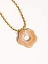 Floral Pendant Necklace |  beige
