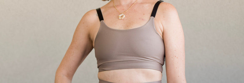 [FINAL SALE] Ribbed Adjustable Straps Bra | taupe