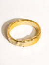 Stripe Bold Bangle: Yellow Gold